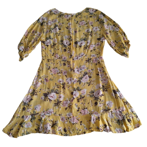 Faithful The Brand US8 Size L Yellow Floral Dress - Picture 2 of 15